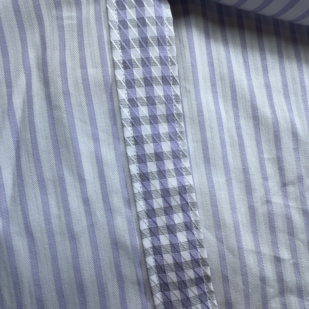Ben Sherman Mens 16 34/35 Lavender Striped Button Down Slim Fit NWT - Picture 9 of 12